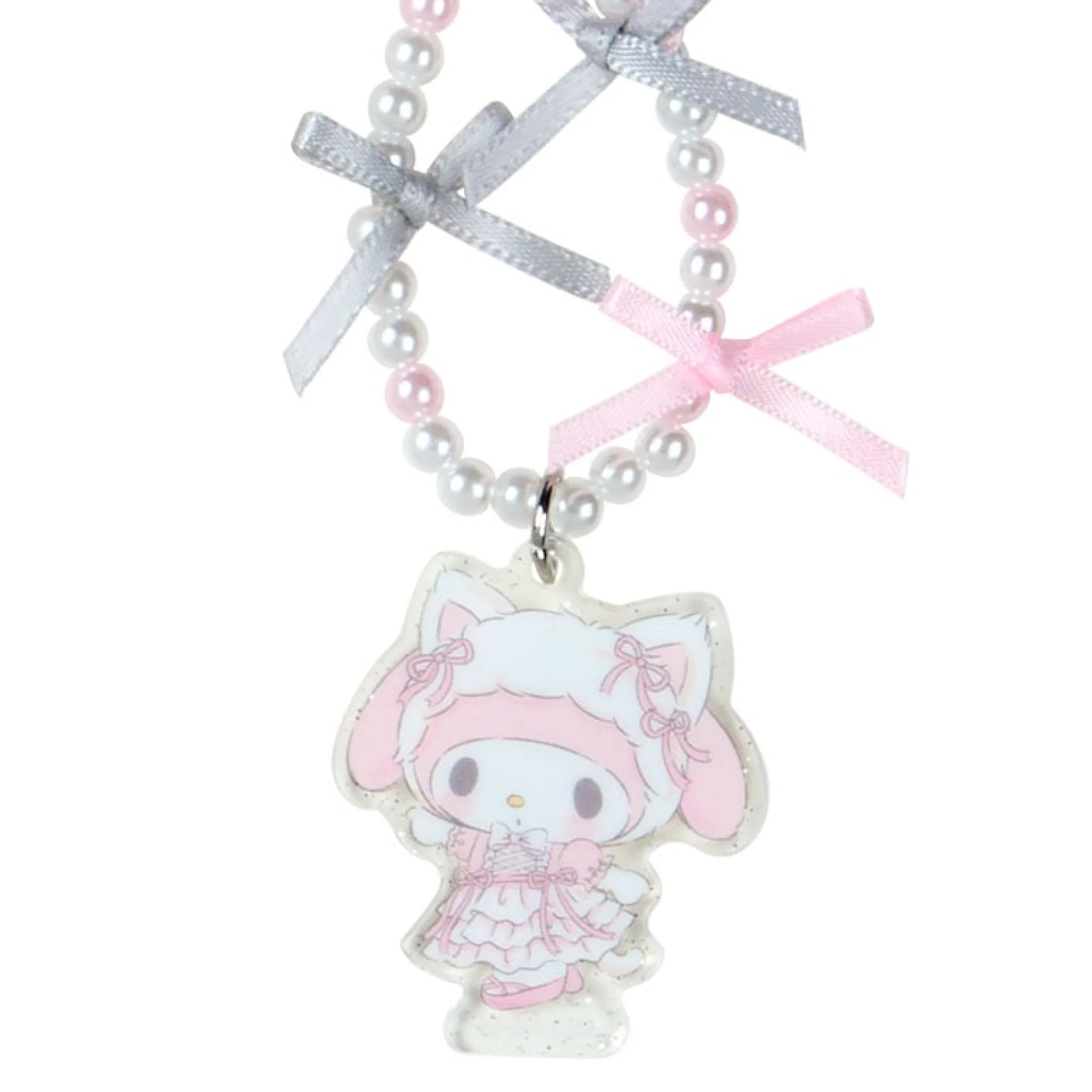 Japan Original My Melody Beaded Smartphone Charm (Ballet Kitten Series)