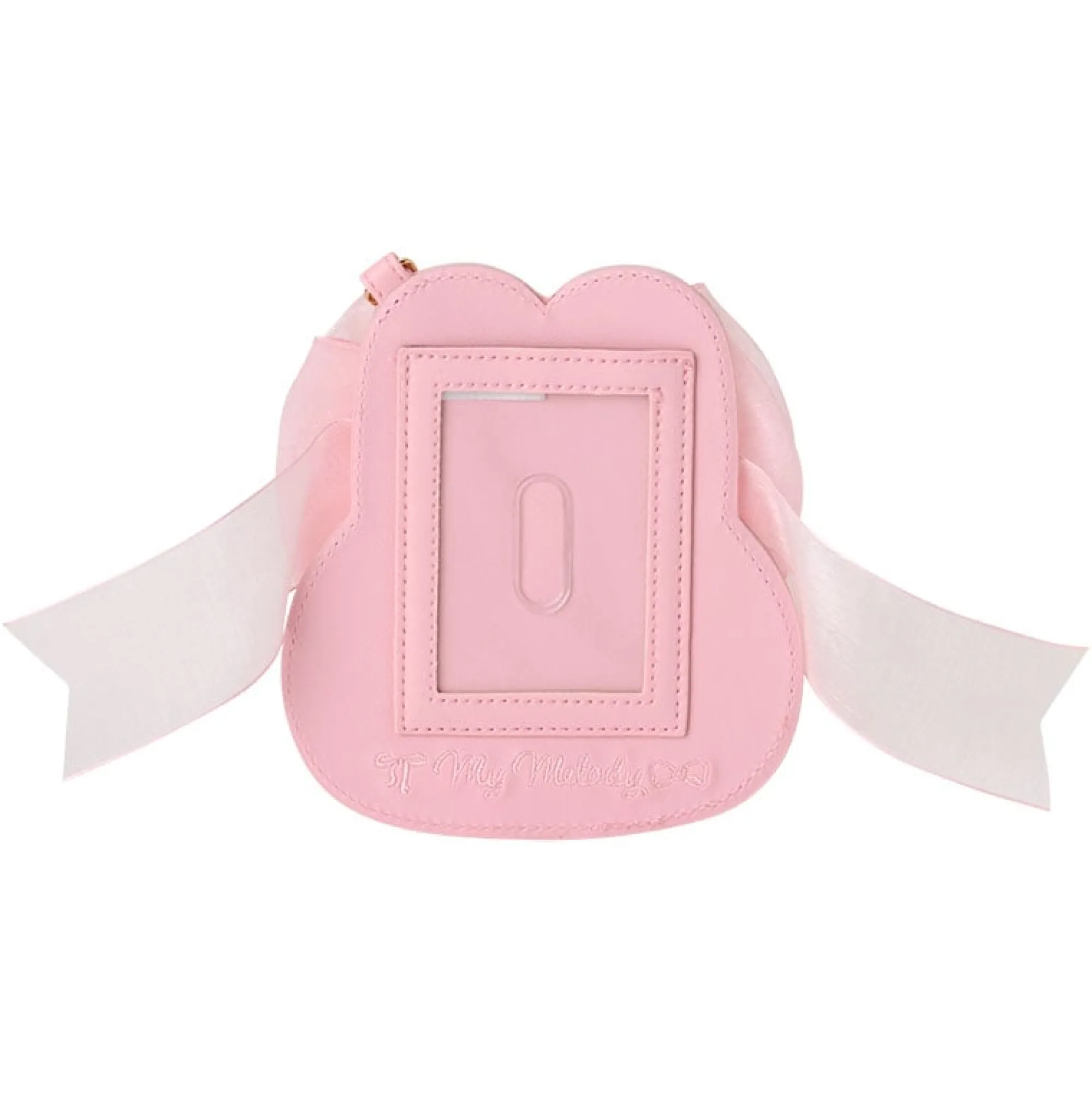 Japan Original My Melody Card Case with Key Reel (50th Anniv. Ribbon Series)
