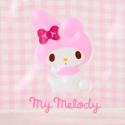 Japan Original My Melody Clear Gingham Zipper Pouch
