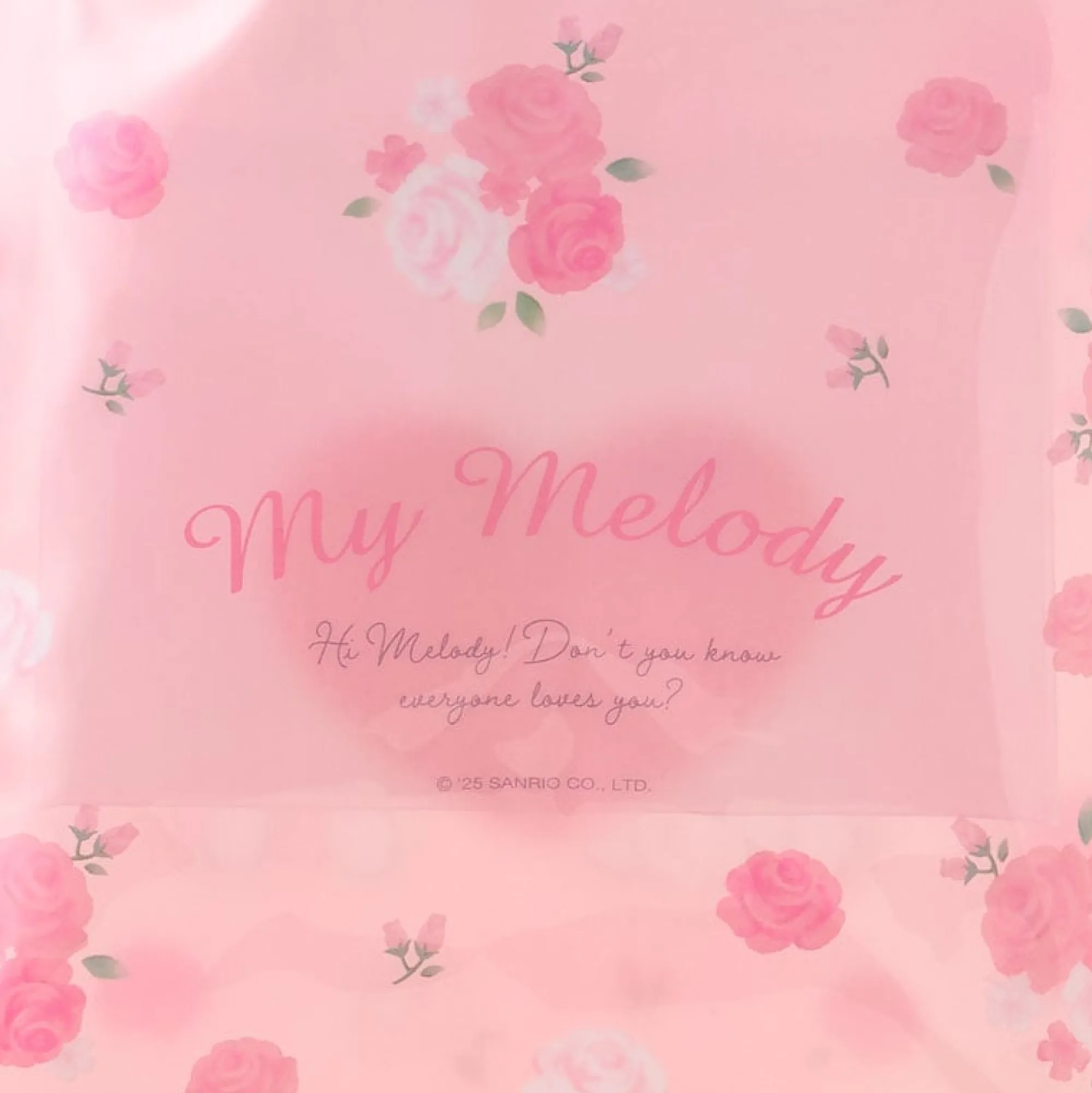 Japan Original My Melody Clear Vinyl Tote Bag