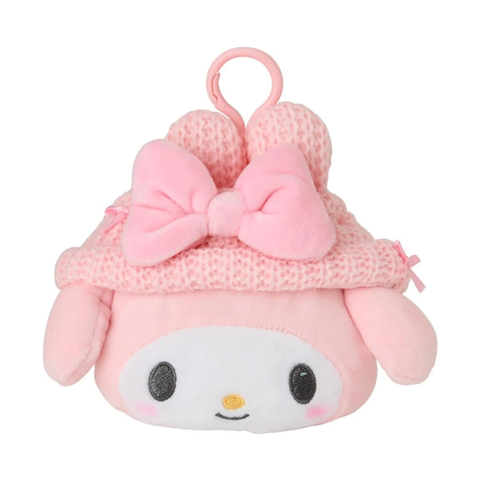 Japan Original My Melody Cozy Cap Mascot Clip Pouch