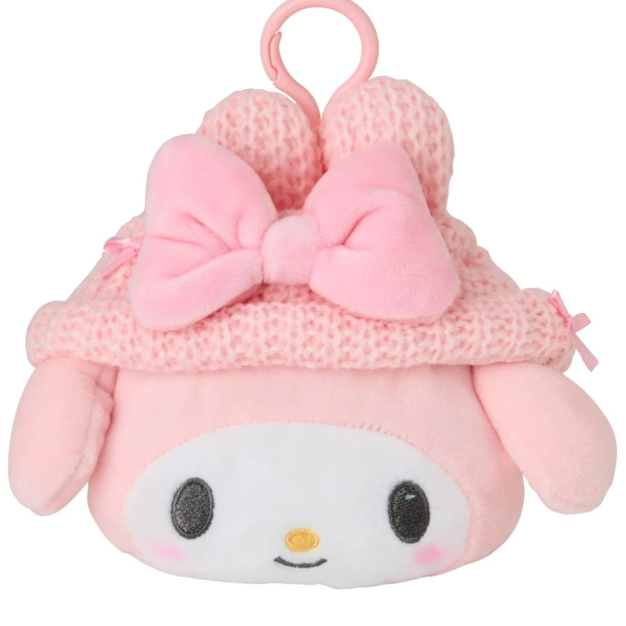 Japan Original My Melody Cozy Cap Mascot Clip Pouch
