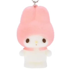 Japan Original My Melody Flocked Keychain Mascot