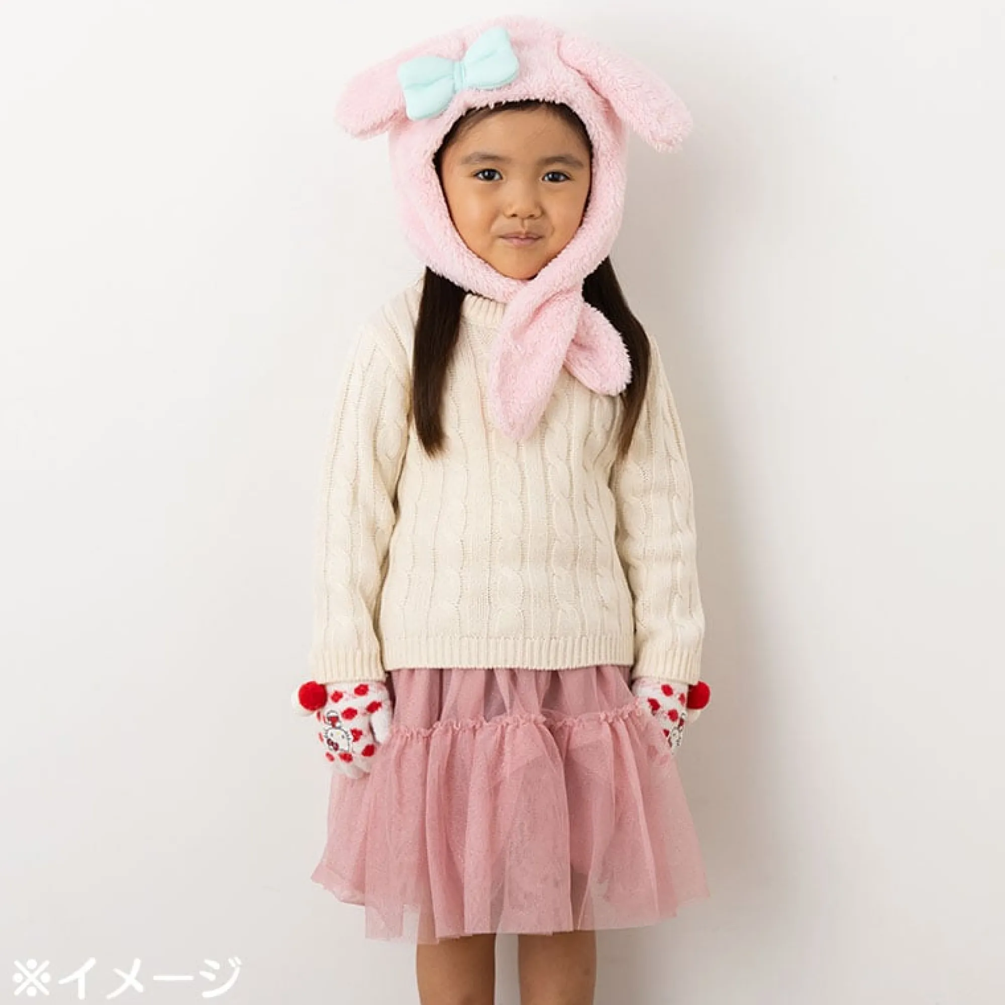 Kids Japan Original My Melody Kids Hooded Wrap Scarf