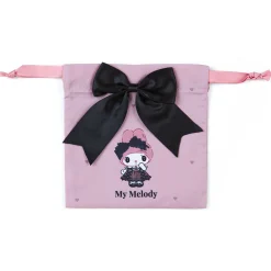Japan Original My Melody Lolita MeloKuro Drawstring Bag