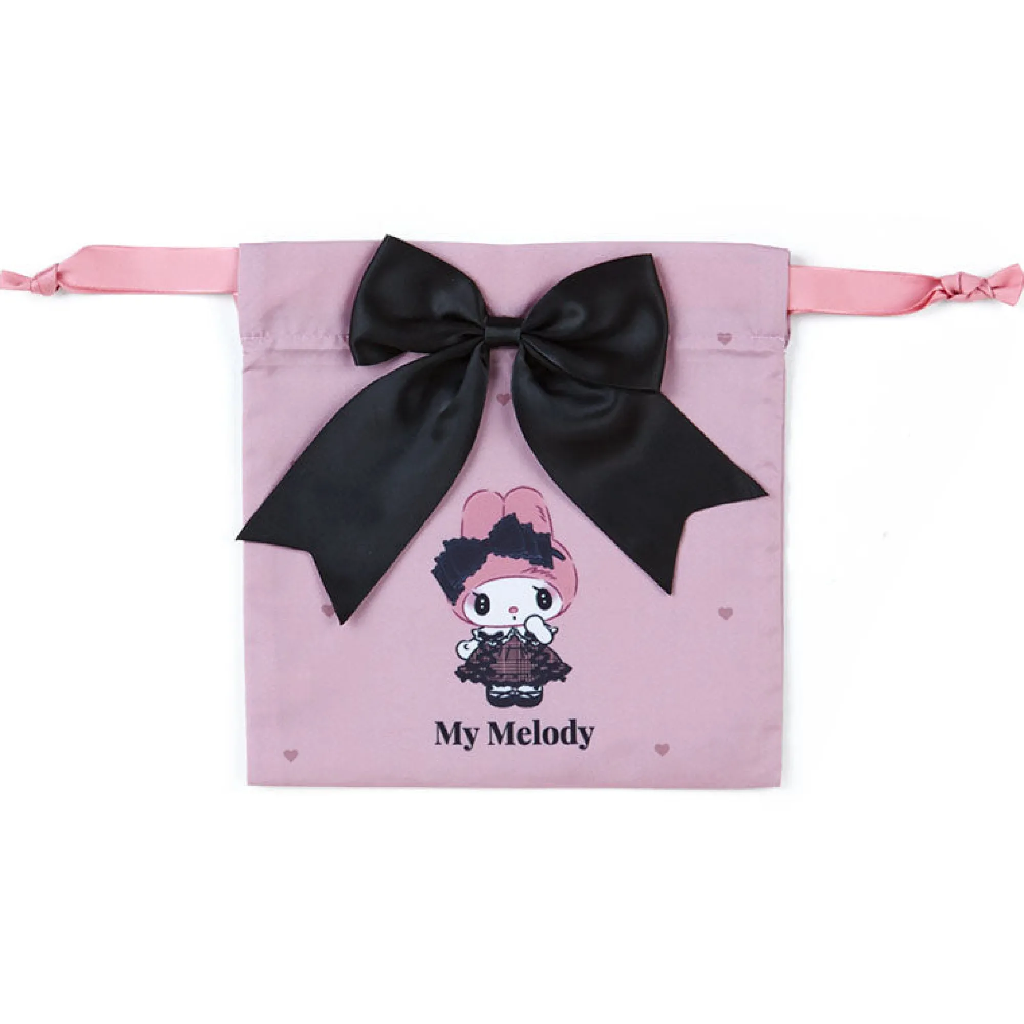 Japan Original My Melody Lolita MeloKuro Drawstring Bag