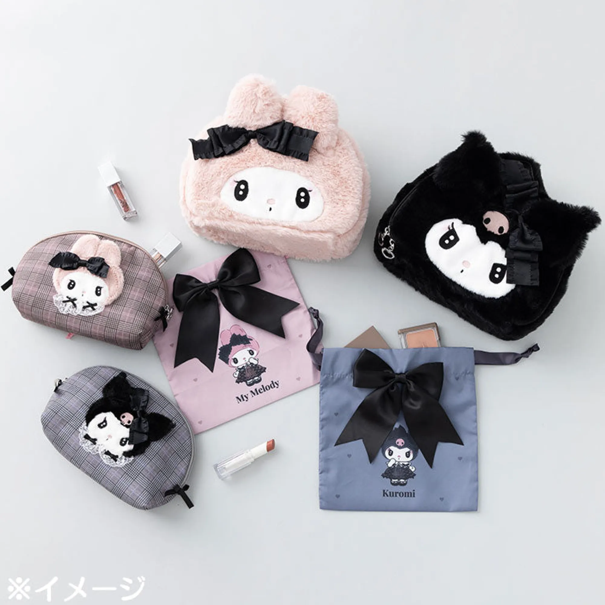 Japan Original My Melody Lolita MeloKuro Drawstring Bag