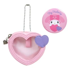 Japan Original My Melody Mini Pouch and Pin Set (Big Heart Series)