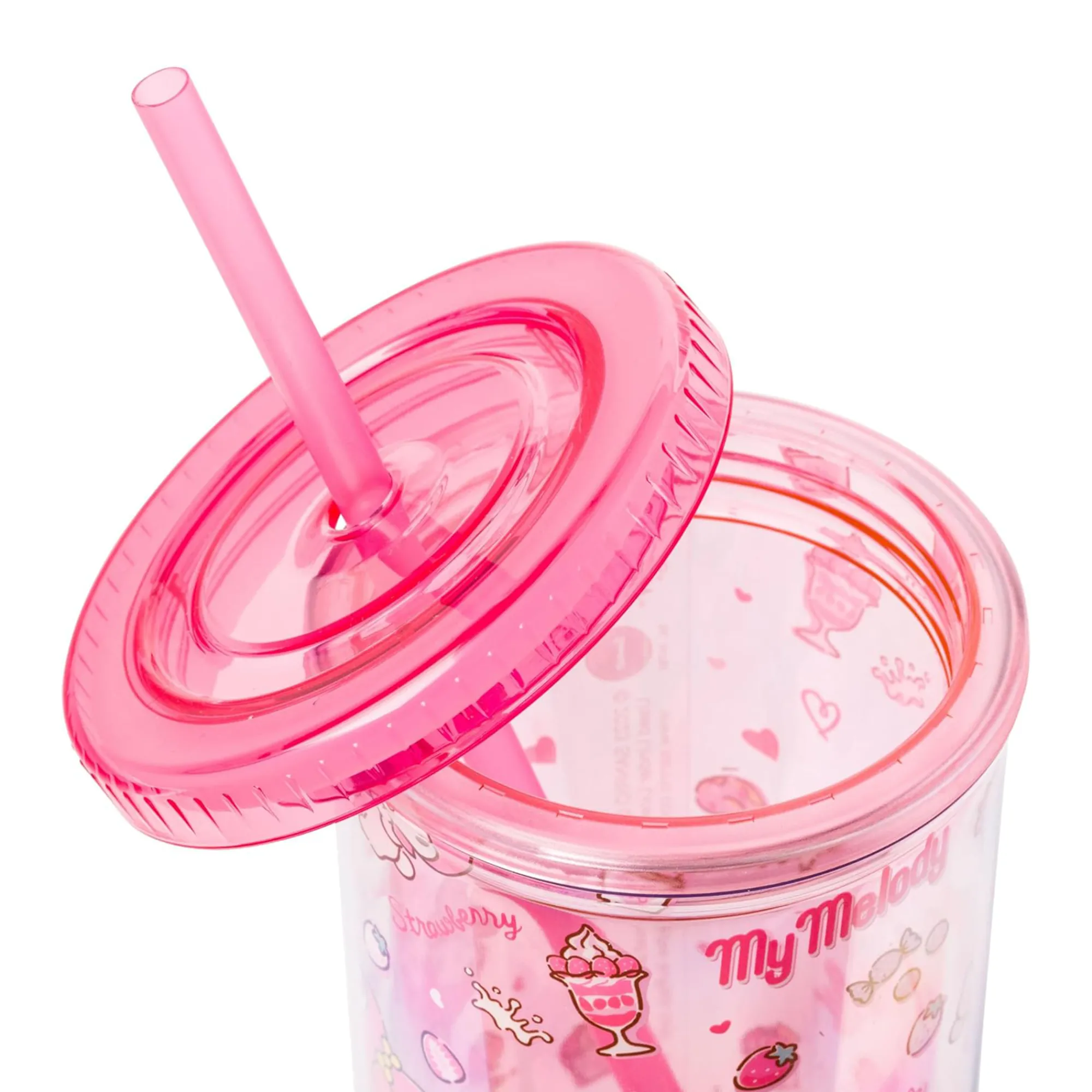 Silver Buffalo My Melody 20oz Strawberry Travel Tumbler