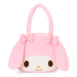 Japan Original My Melody Plush Face Tote Bag