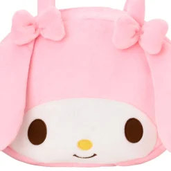 Japan Original My Melody Plush Face Tote Bag