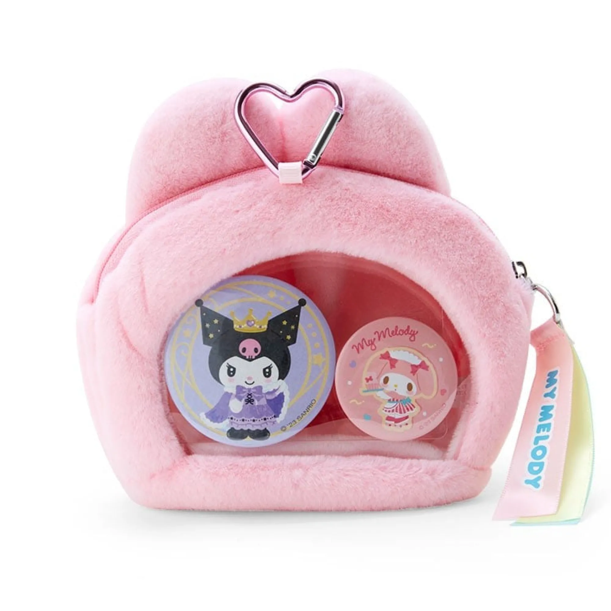 Japan Original My Melody Plush Mini Face Pouch
