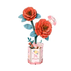 HANDS CRAFT My Melody Red Camellia 3D Wooden Puzzle