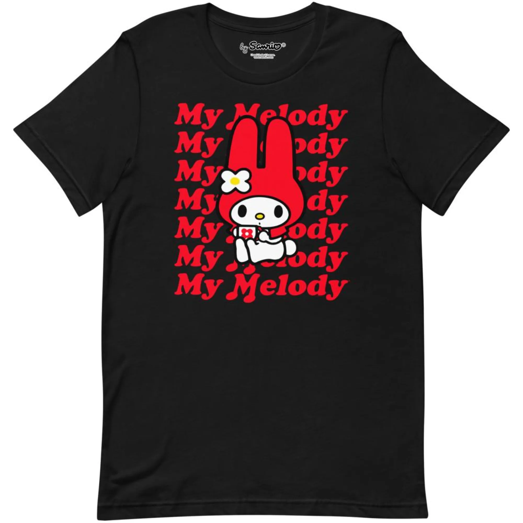 Printful My Melody Red Logo T-Shirt Black