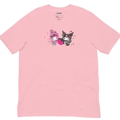 Printful My Melody 50th Anniversary and Kuromi 20th Anniversary Tee (Hearts)