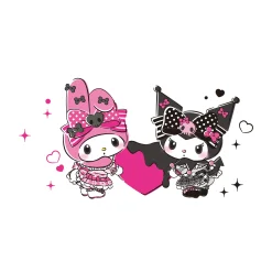 Printful My Melody 50th Anniversary and Kuromi 20th Anniversary Tee (Hearts)