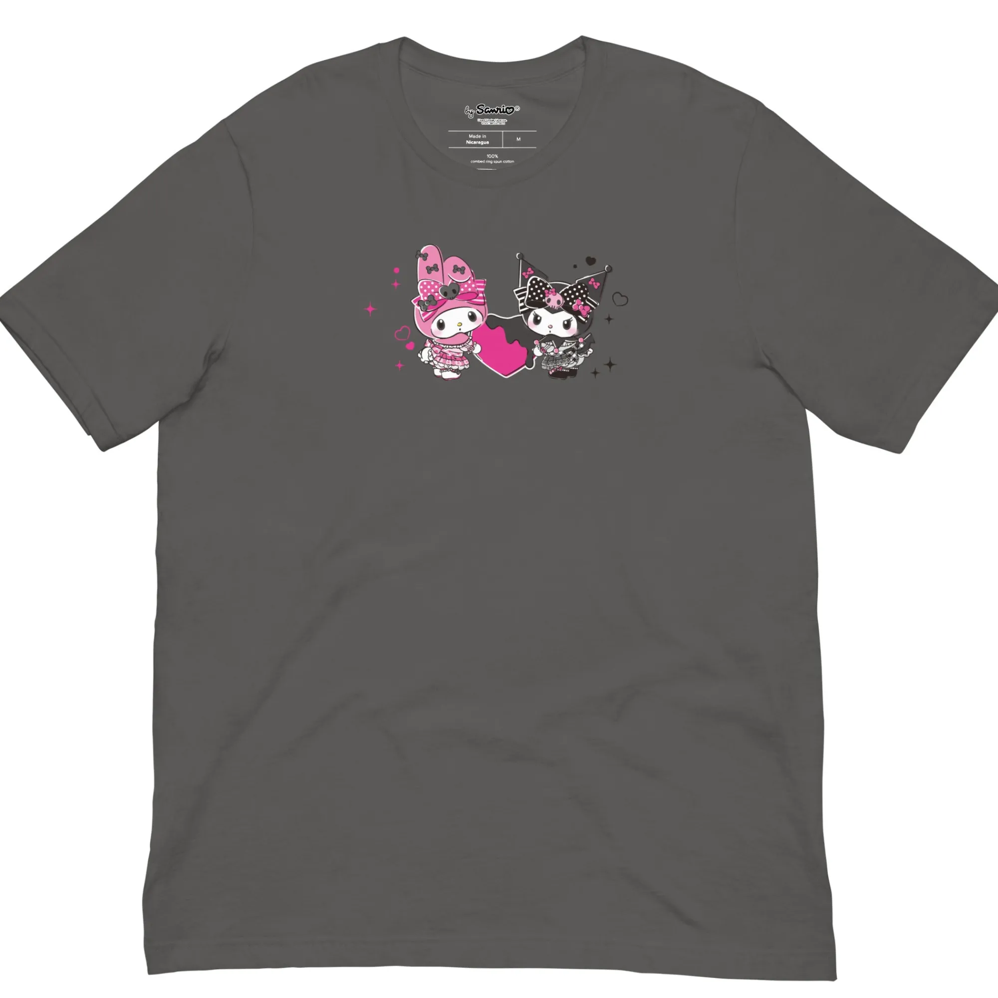 Printful My Melody 50th Anniversary and Kuromi 20th Anniversary Tee (Hearts)