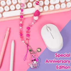 Hamee.com - Hamee US My Melody 50th Anniversary Beaded Charm Mobile Phone Wrist Strap