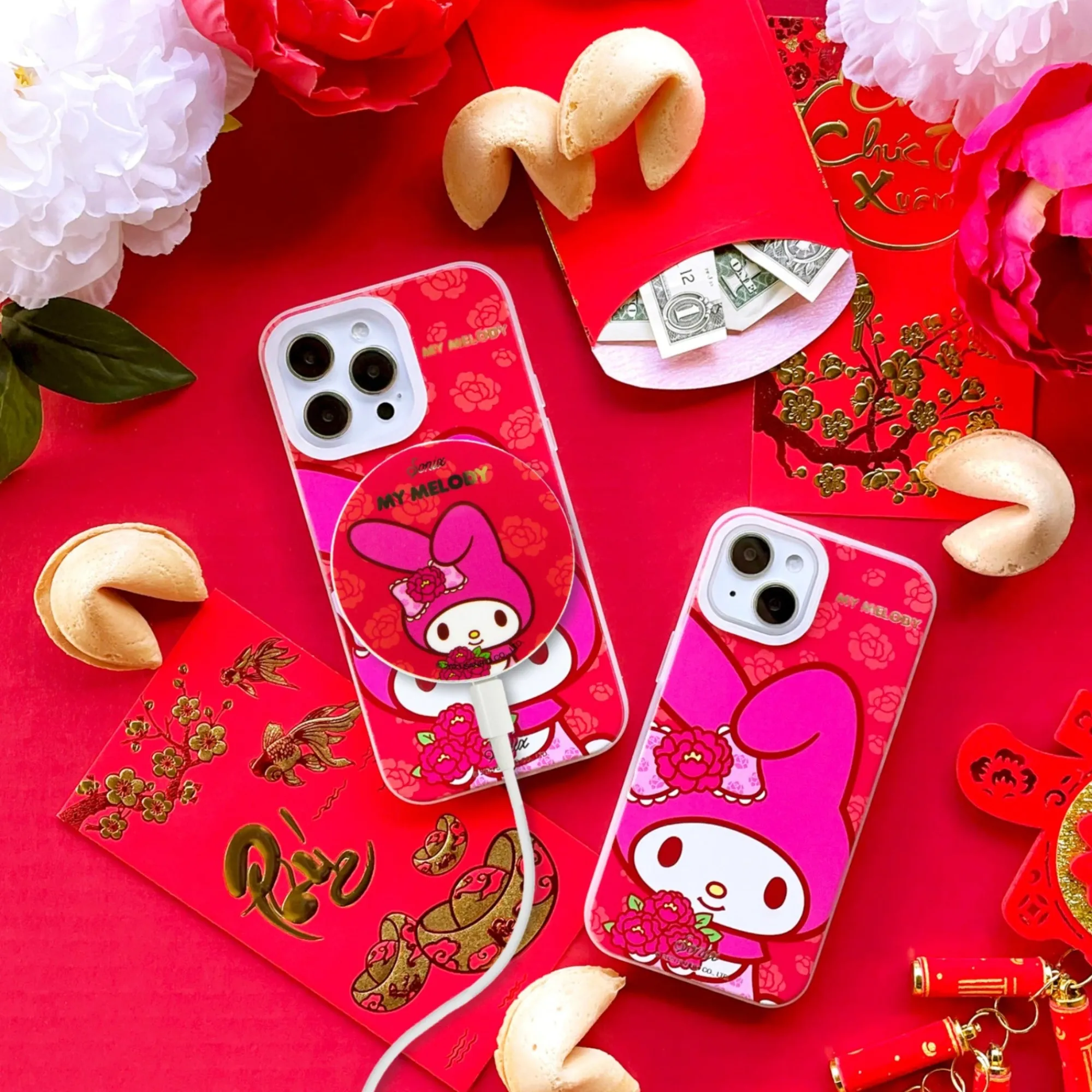 BySonix Inc. My Melody x Sonix Pretty Peony Maglink™ Charger