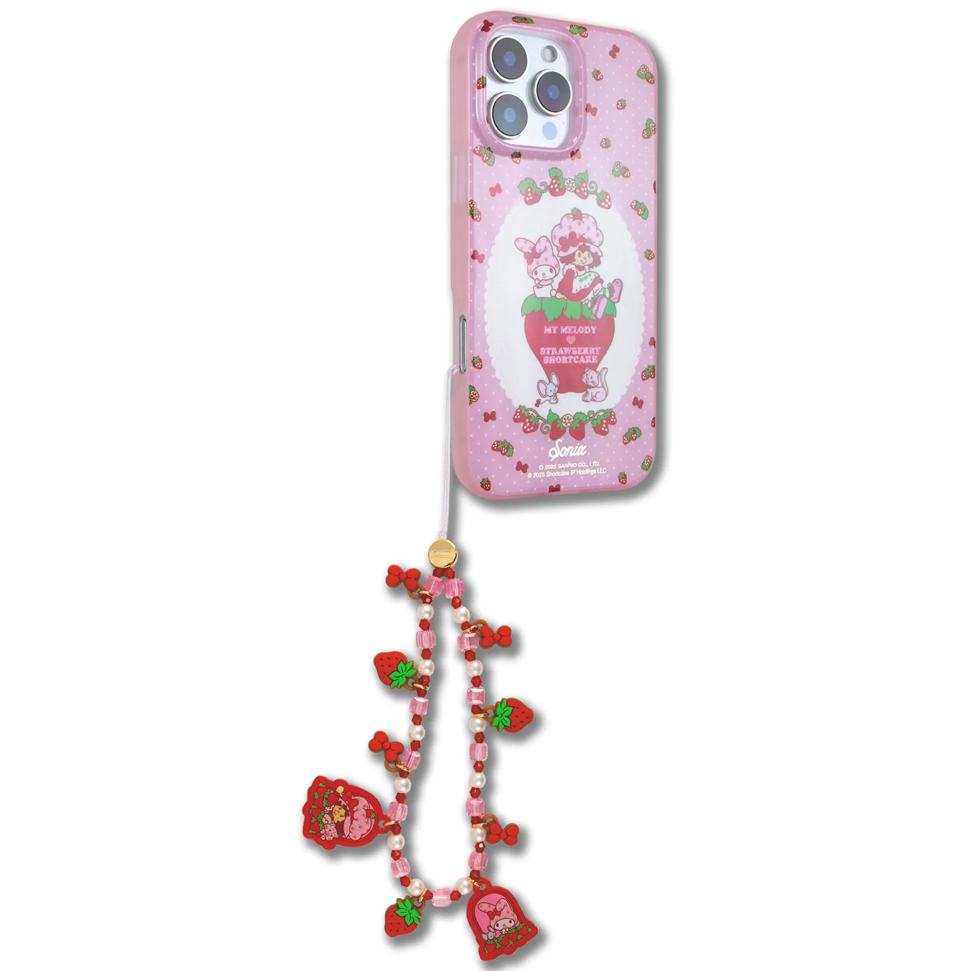 BySonix Inc. My Melody x Strawberry Shortcake Phone Beaded Wristlet