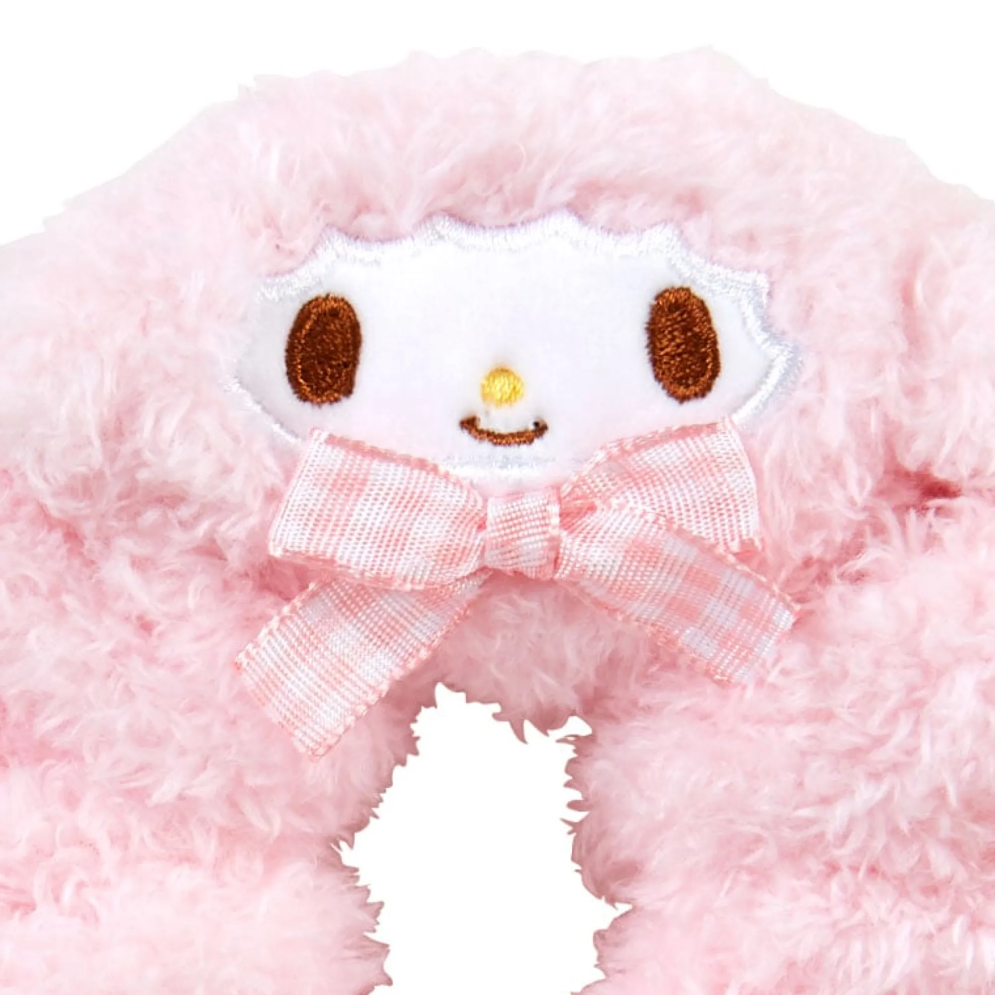 Japan Original My Sweet Piano Cozy Plush Scrunchie (Gingham Bow)