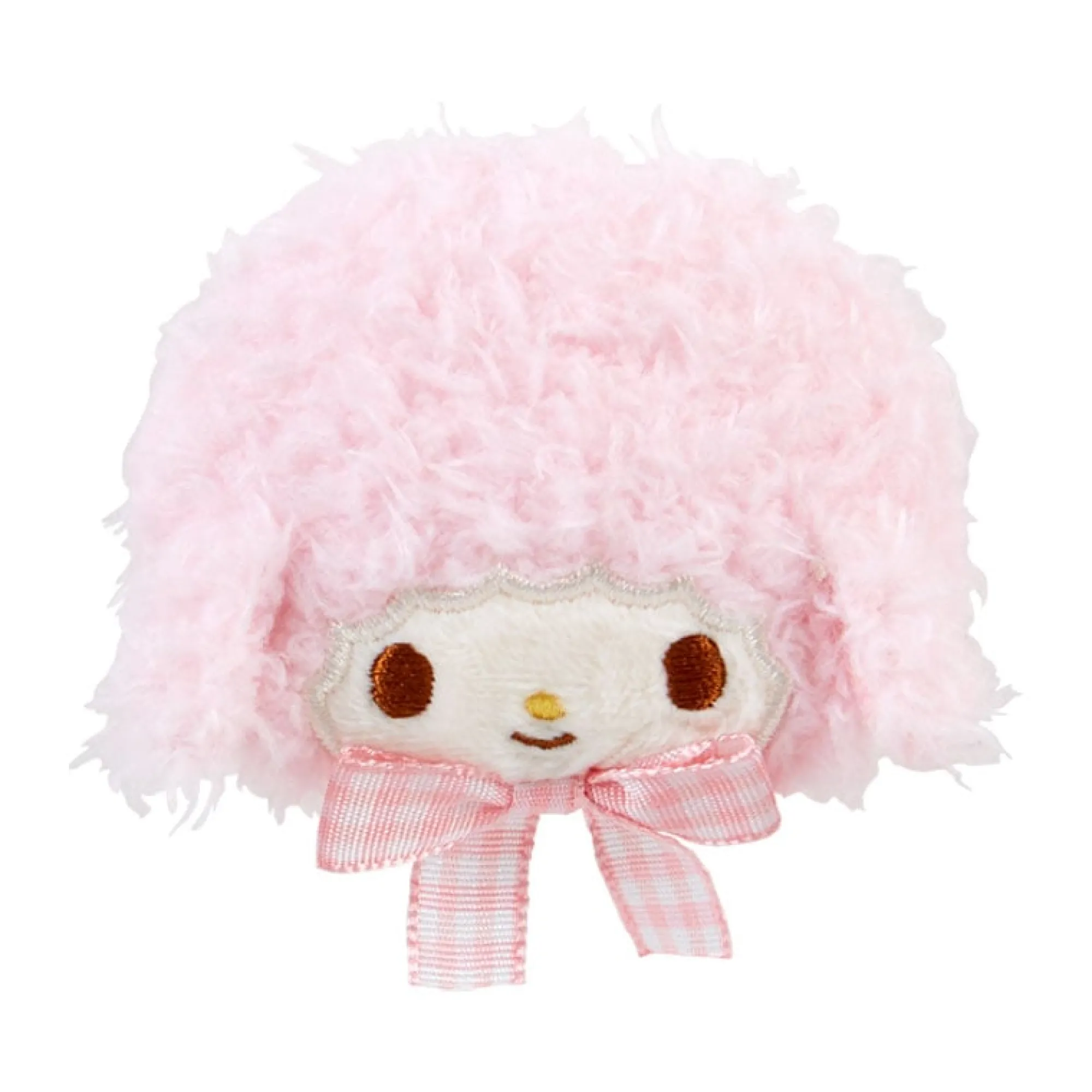 Japan Original My Sweet Piano Plush Hair Clip (Gingham Bow)