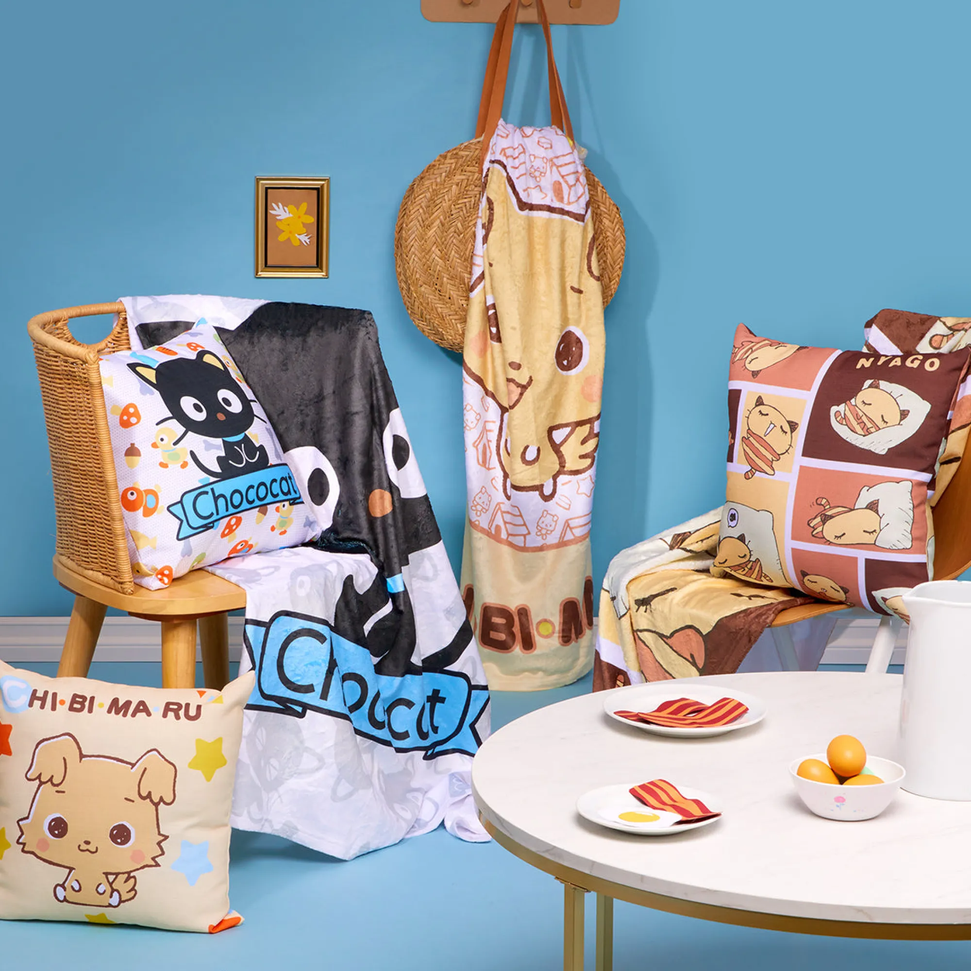 Printful Nyago Lazy Day Throw Blanket