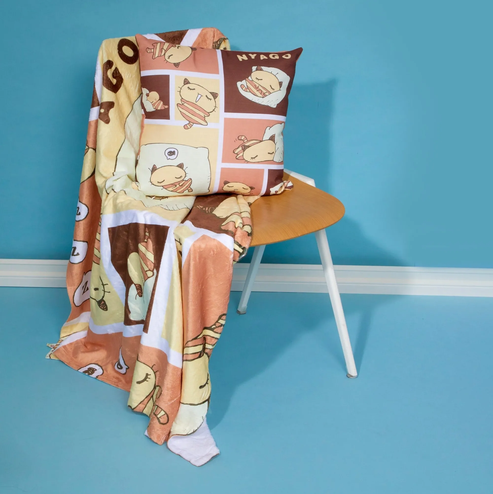 Printful Nyago Lazy Day Throw Blanket