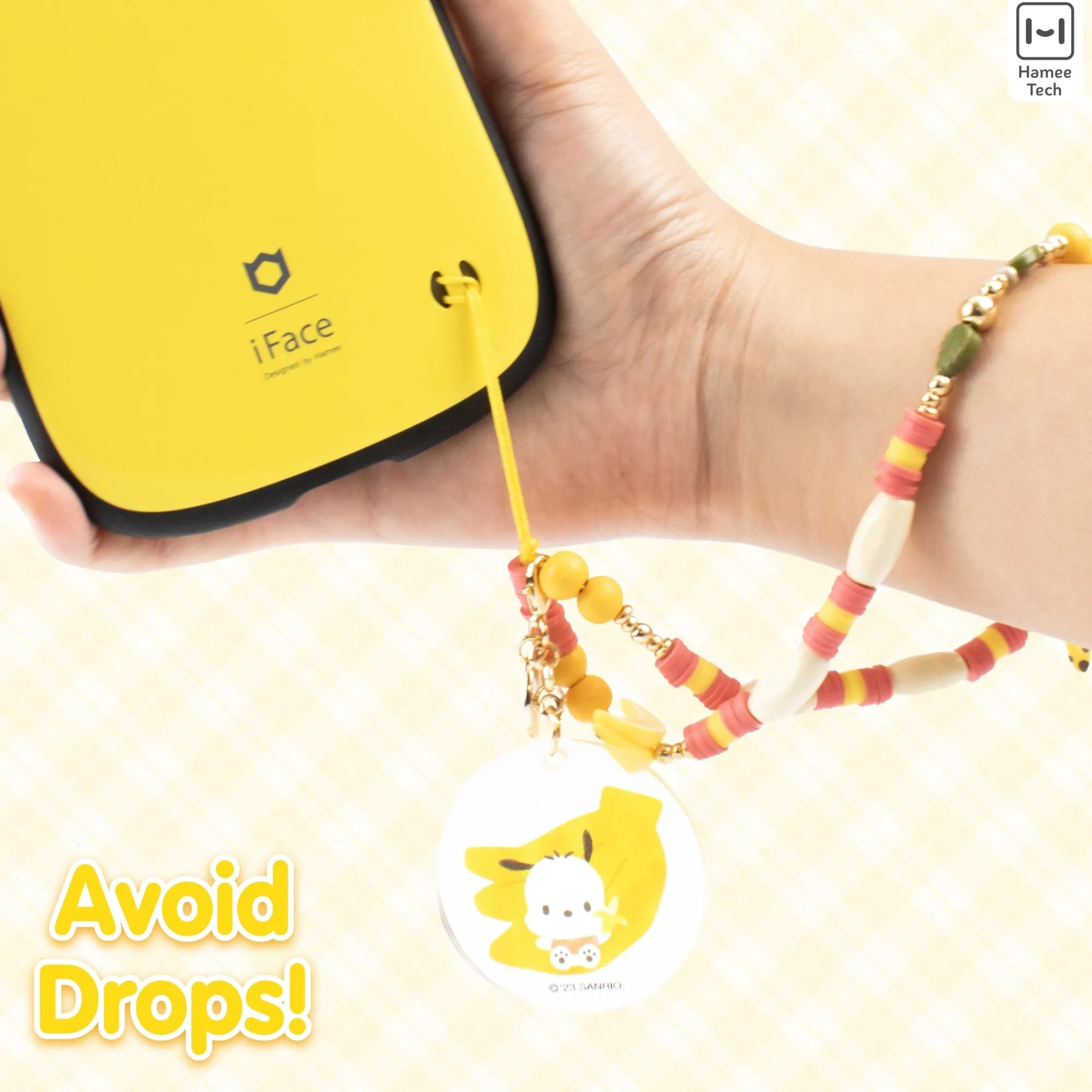 Hamee.com - Hamee US Pochacco Banana Beaded Charm Mobile Phone Wrist Strap