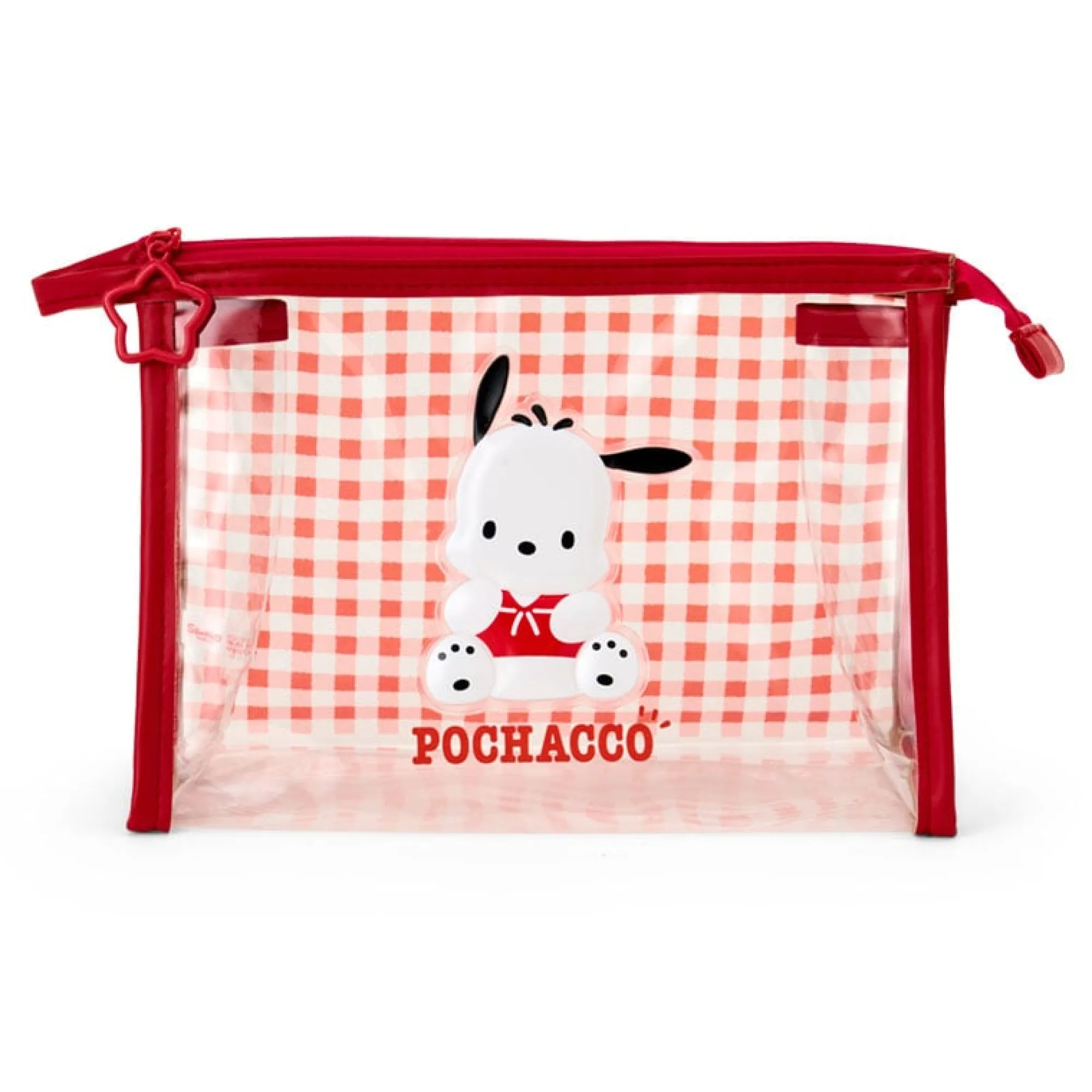 Japan Original Pochacco Clear Gingham Zipper Pouch