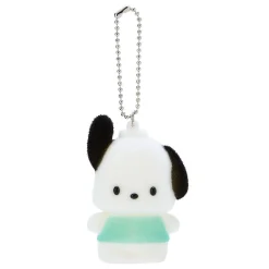 Japan Original Pochacco Flocked Keychain Mascot