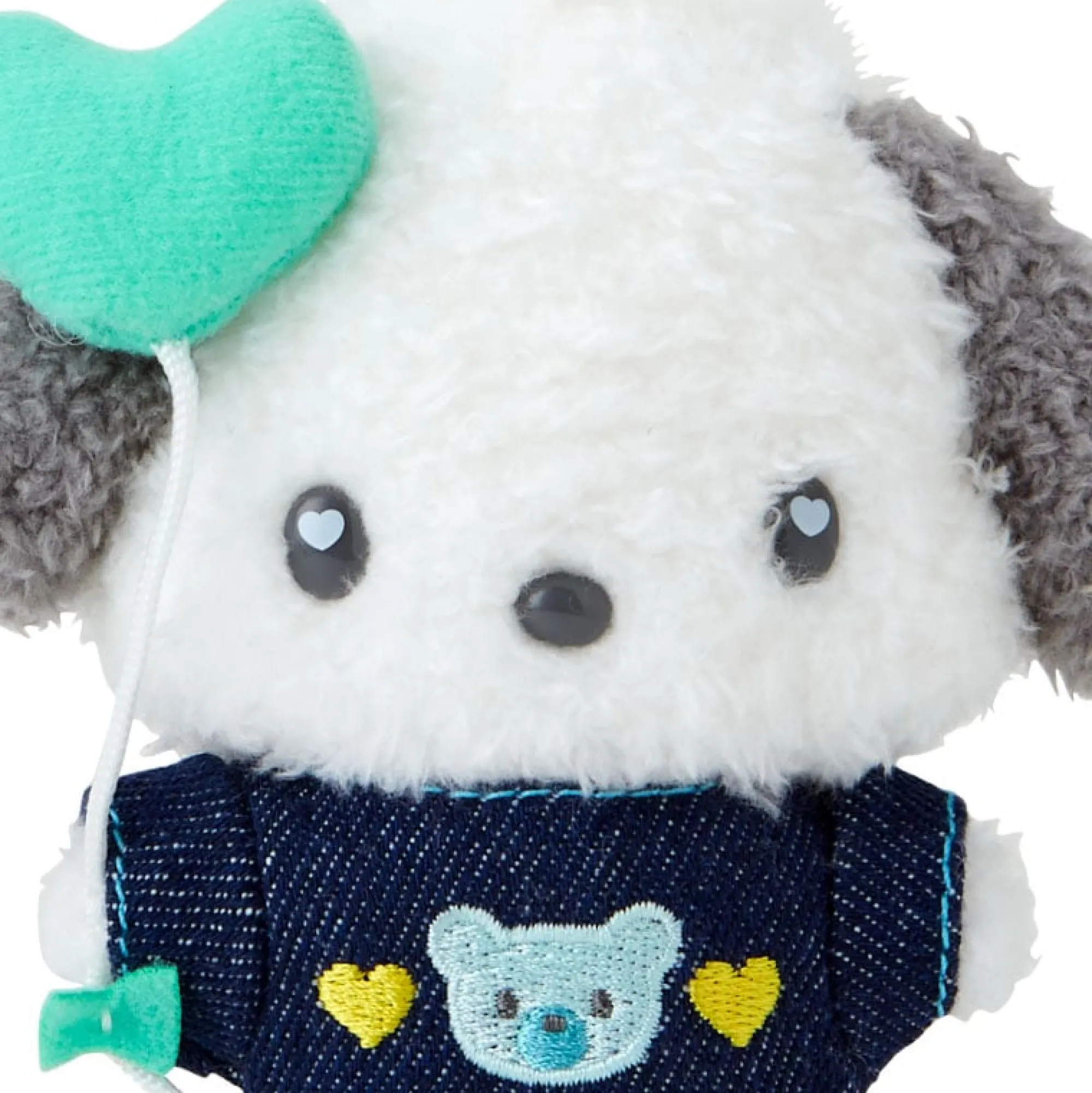 Japan Original Pochacco Keychain Mascot Clip (Denim Patch Series)