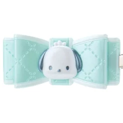 Japan Original Pochacco 2-Piece Hair Clip Set (Quilted Ribbon)