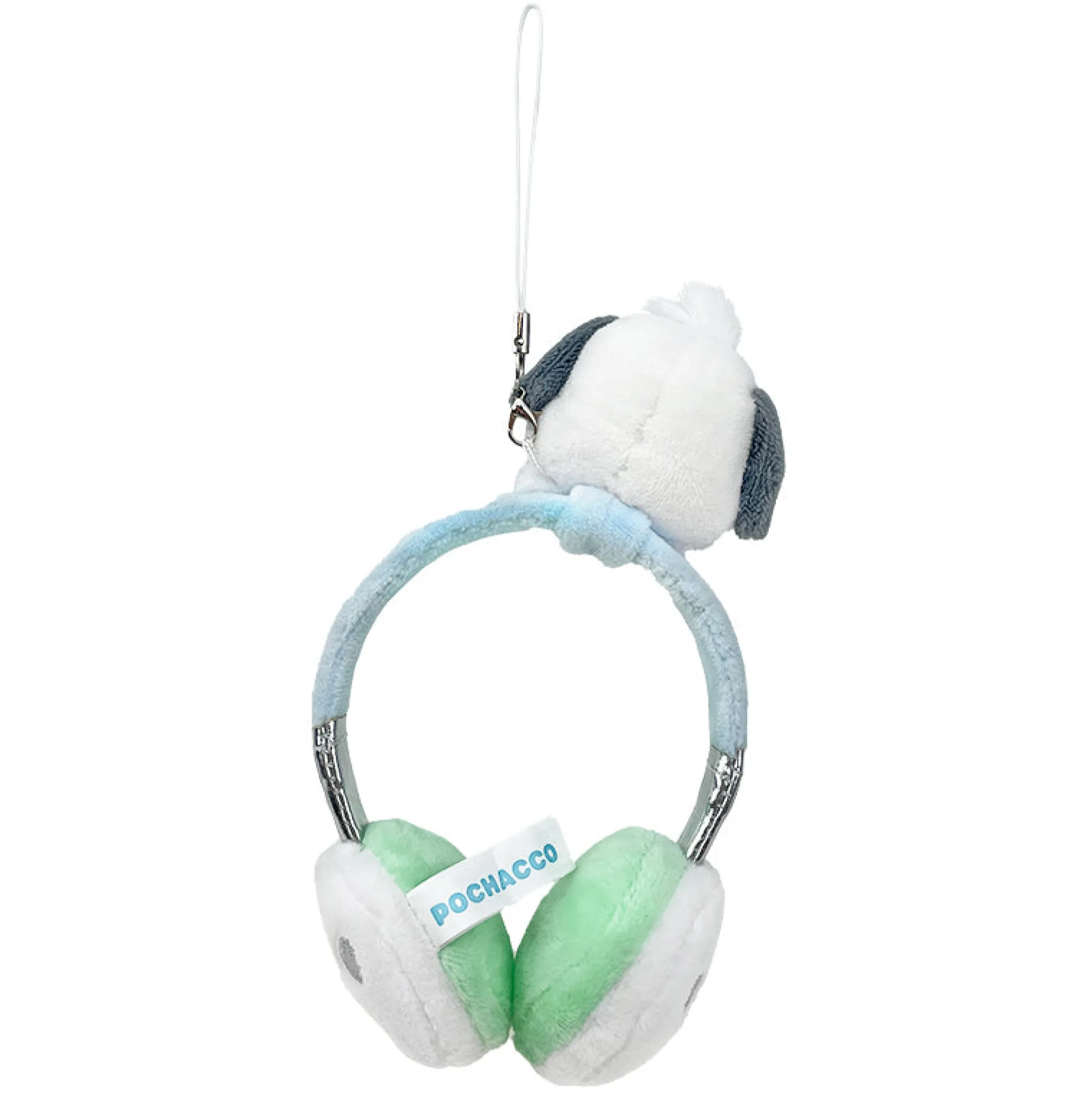 Global Original Pochacco Plush Headphones Bag Charm