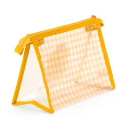 Japan Original Pompompurin Clear Gingham Zipper Pouch