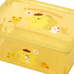 Japan Original Pompompurin Clear Glitter Storage Bin (S)