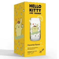 JoyJolt Pompompurin Favorite Flavor Lidded Glass Tumbler