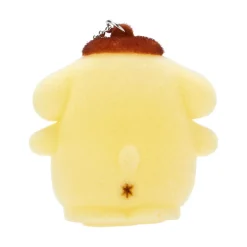 Japan Original Pompompurin Flocked Keychain Mascot