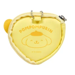 Japan Original Pompompurin Mini Pouch and Pin Set (Big Heart Series)