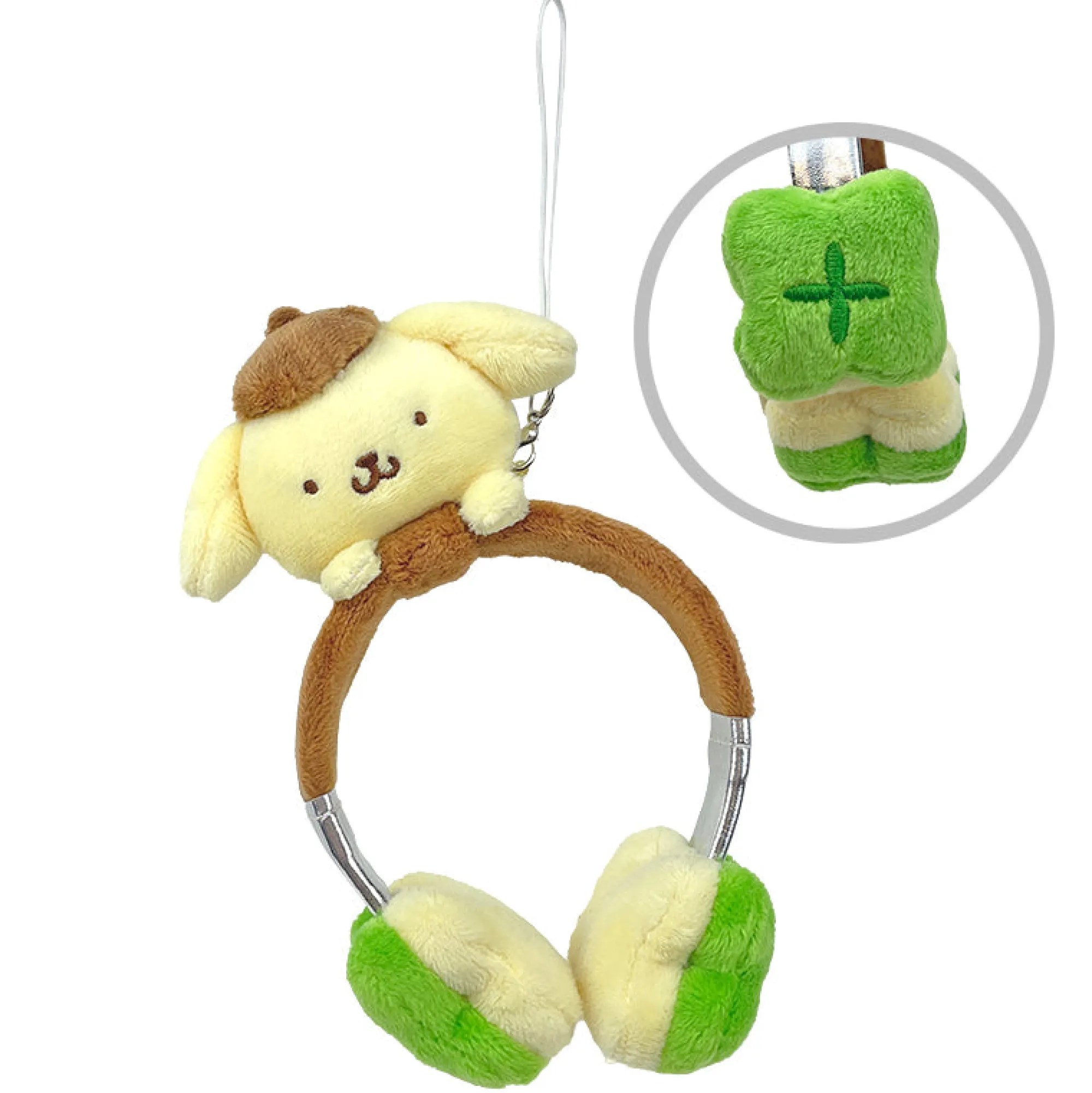 Global Original Pompompurin Plush Headphones Bag Charm