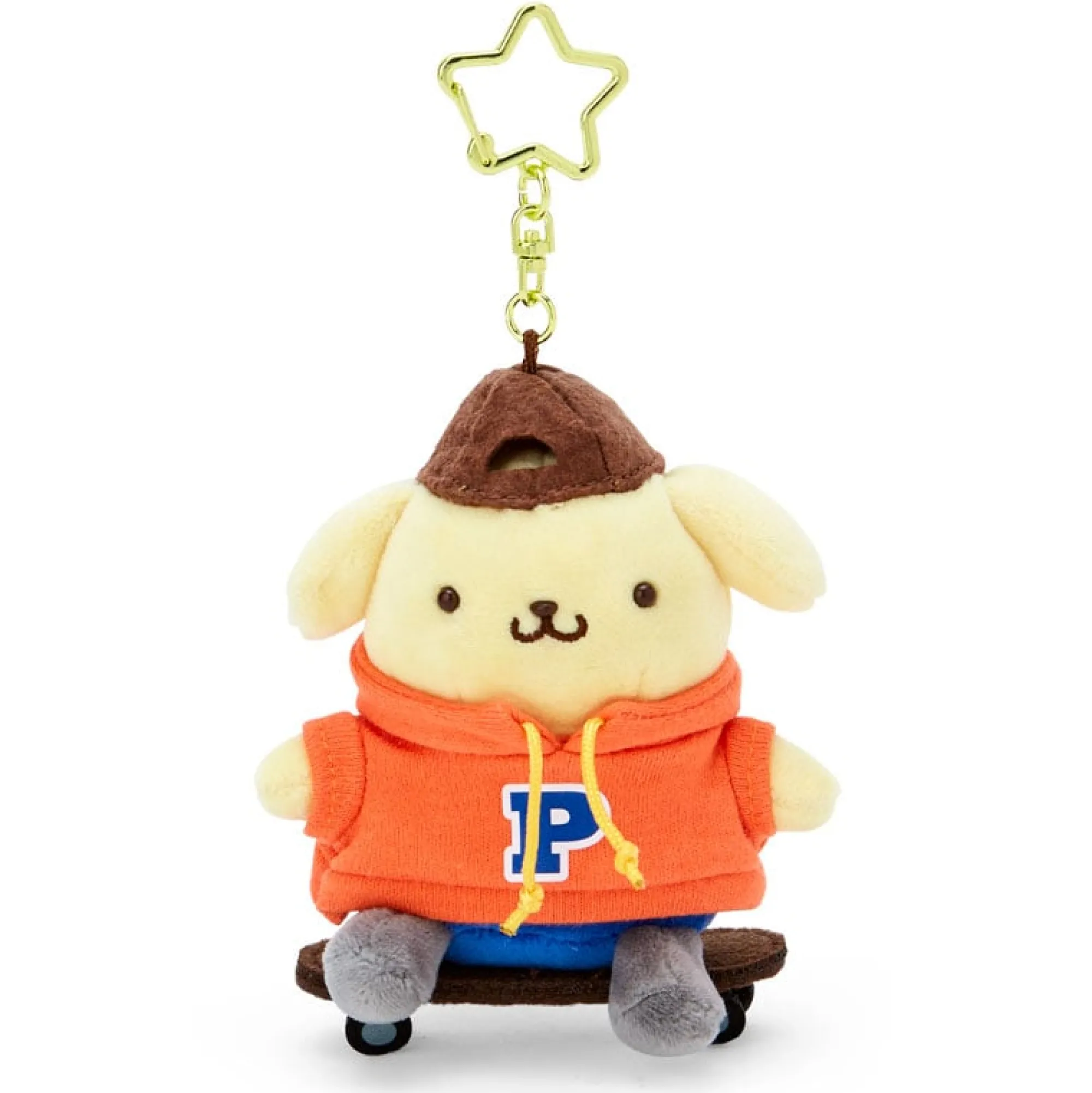 Japan Original Pompompurin Plush Mascot Keychain (Sk8r Squad Series)