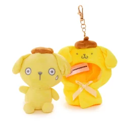 Global Original Pompompurin Plush Mascot Keychain (Frightened Series)