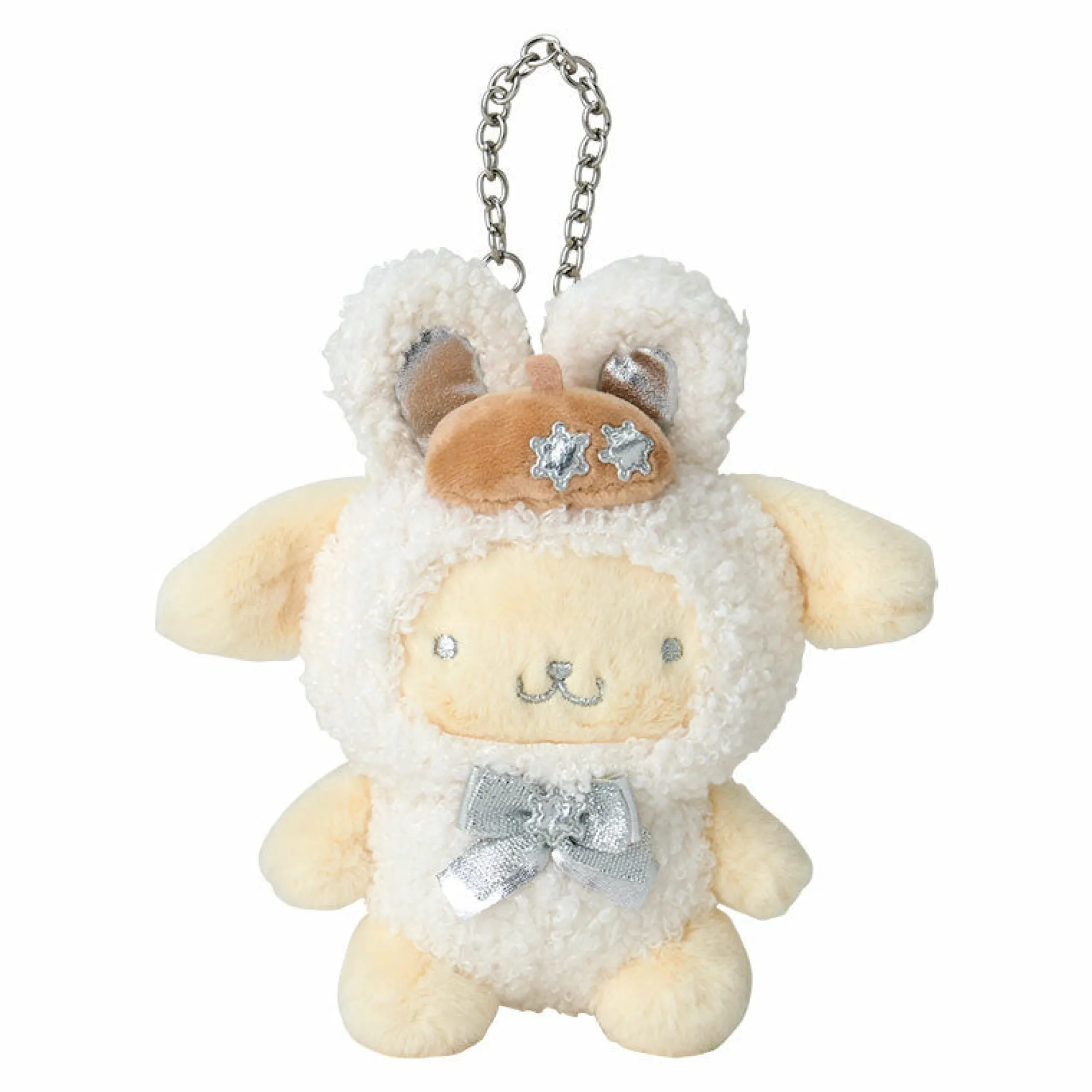 Japan Original Pompompurin Plush Mascot Bag Charm (Snow Bunny Series)
