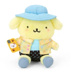 Japan Original Pompompurin Plush Mascot Keychain (Day at the Funfair Series)