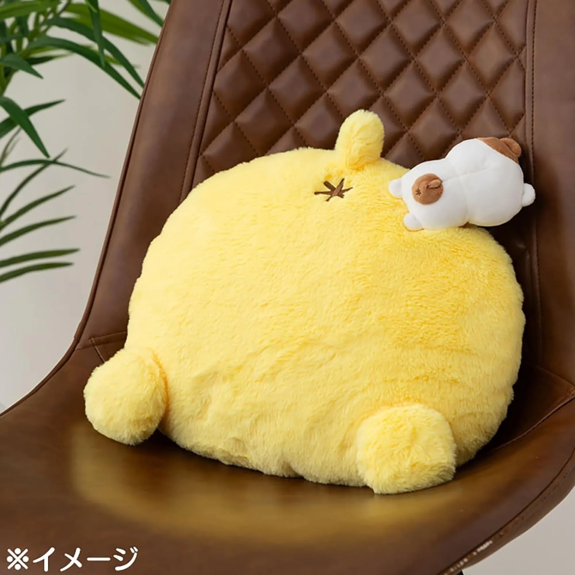 Japan Original Pompompurin Plush Throw Pillow (Friendship Time Series)