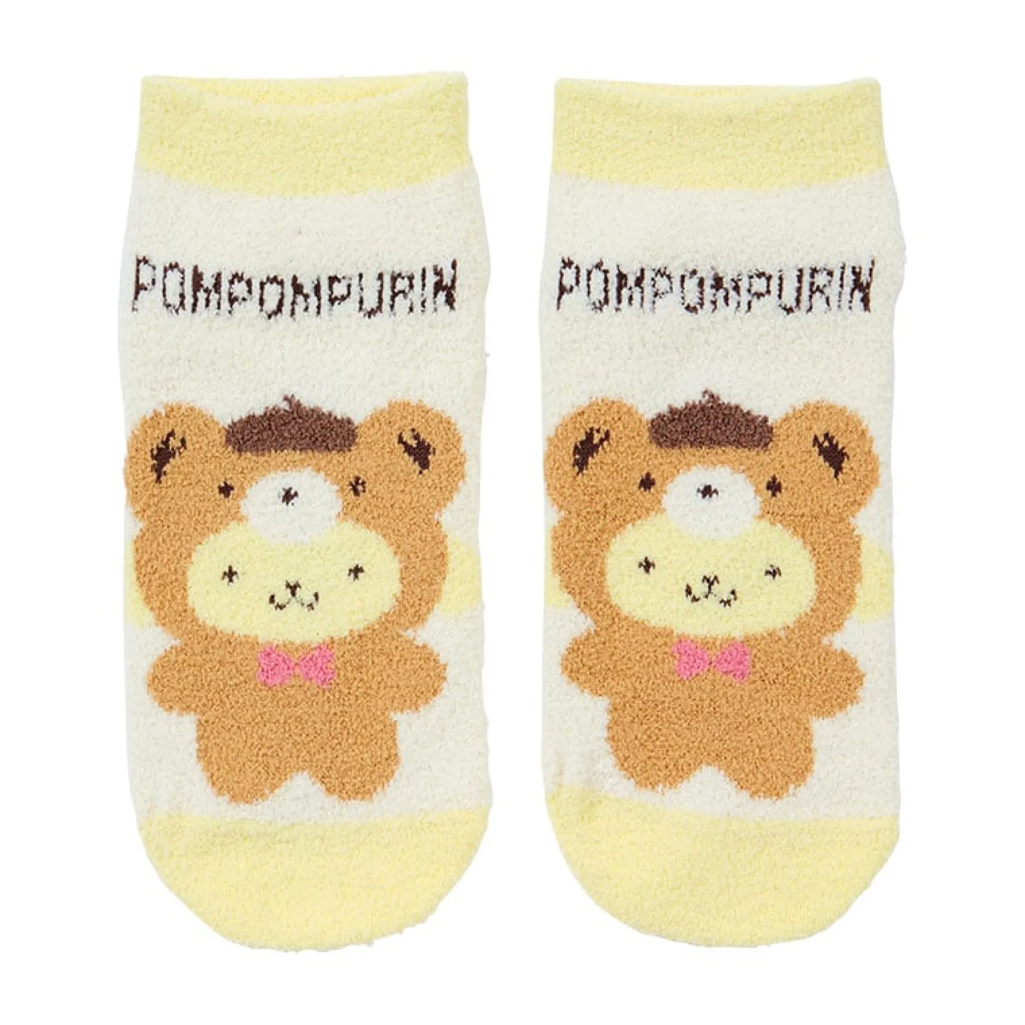 Japan Original Pompompurin Teddy Bear Cozy Ankle Socks
