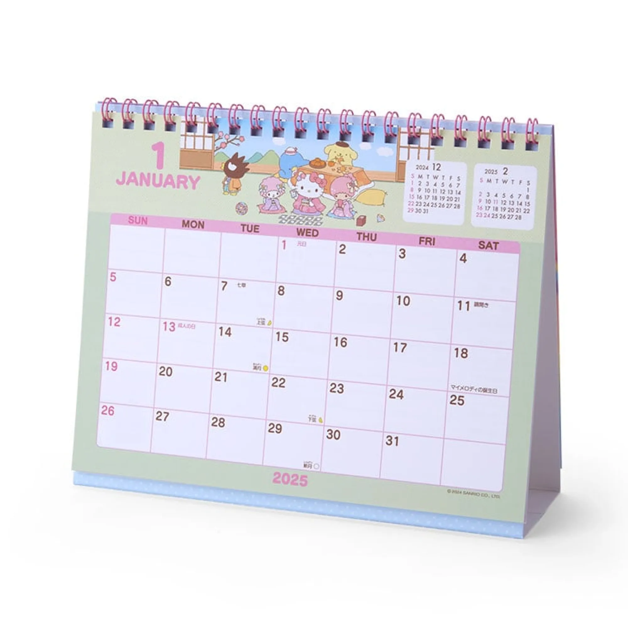 Japan Original Sanrio Characters 2025 Desk Calendar