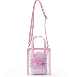 Japan Original Sanrio Characters Clear Convertible Mini Tote (Pastel Check Series)