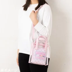 Japan Original Sanrio Characters Clear Convertible Mini Tote (Pastel Check Series)