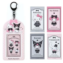 Japan Original Sanrio Characters ID Badge Holder & Sticker Set (Pretty Party Series)